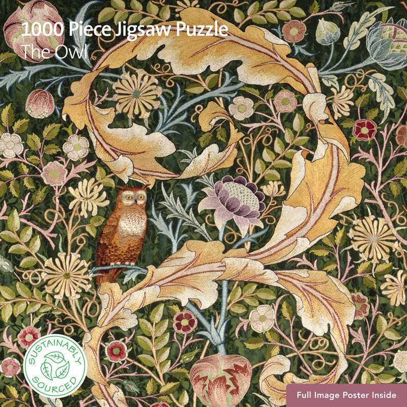 Adult Sustainable Jigsaw Puzzle V&A: The Owl by-Blue Hand Home