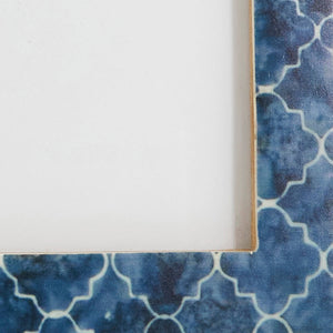 Moroccan Mosaic Bone Photo Frame-Blue Hand Home