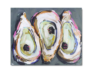 Oyster Print on Paper "Oysters on Blue"-Blue Hand Home