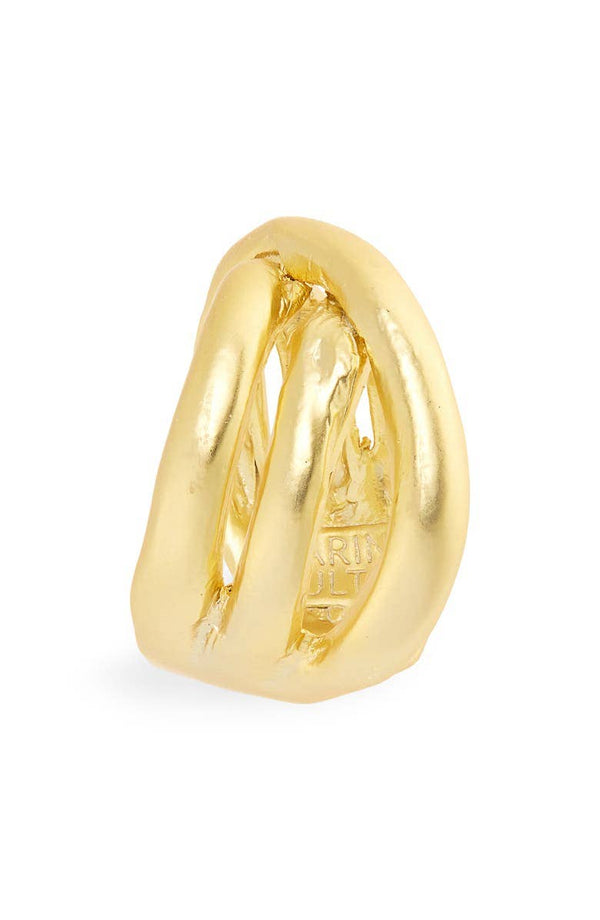 Overlap stripes ring: Gold-Blue Hand Home