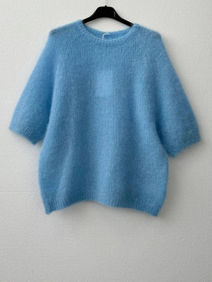 80% kid mohair sweater 3011: Rose bonbon-Blue Hand Home