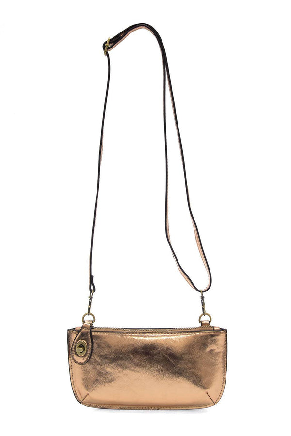 Liquid Metal Mini Crossbody Wristlet Clutch-Blue Hand Home
