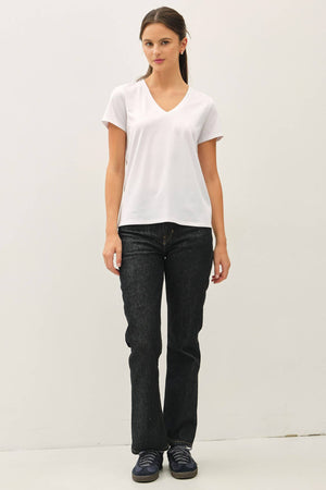 Cotton Jersey V-Neck T-Shirts