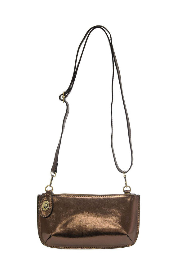Liquid Metal Mini Crossbody Wristlet Clutch-Blue Hand Home