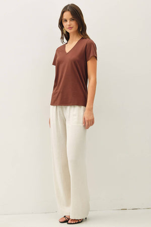 Cotton Jersey V-Neck T-Shirts