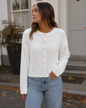 5261ik Textured Button Front Knit Cardigan Sweater