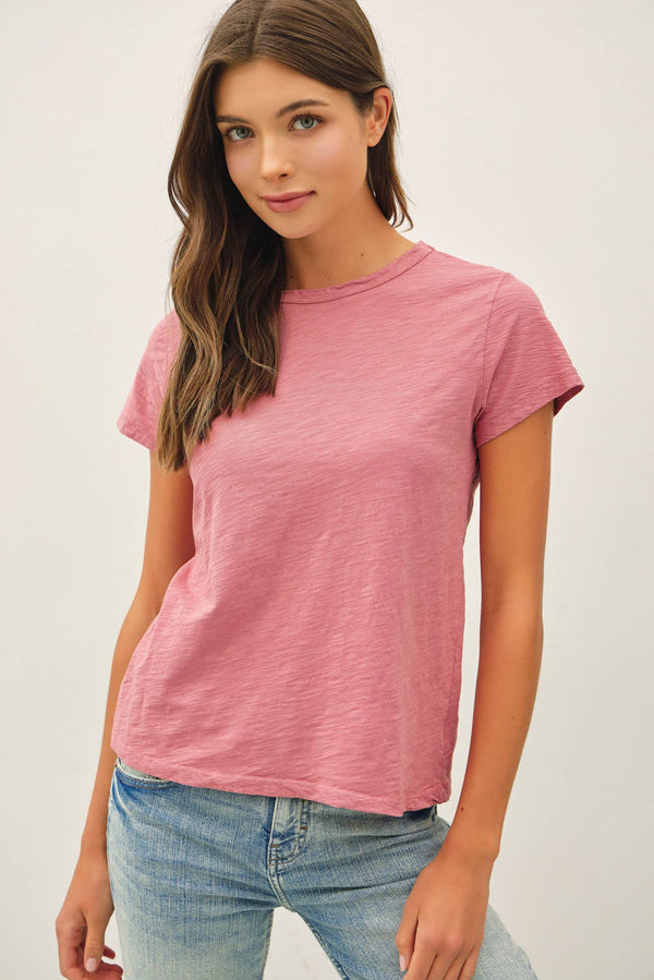 [NEW SHADE]GARMENT DYED COTTON SLUB TEE