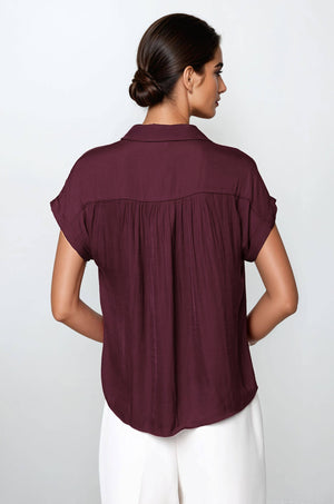 Short Sleeve Blouse - F-Blue Hand Home