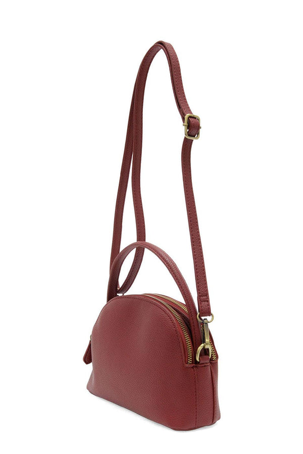 Larissa Double Zip Dome Crossbody-Blue Hand Home