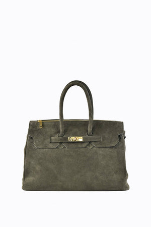 ELIZABETH BAG IN SUEDE-Blue Hand Home