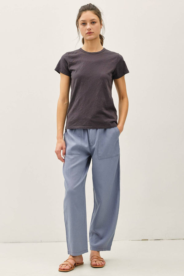 New Shade-Garment Dyed Cotton Slub Tee