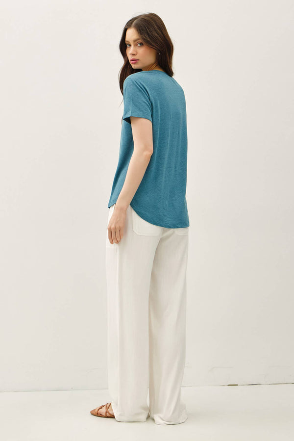 Basic V-Neck Short Sleeve T-Shirt