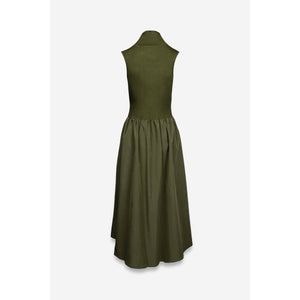 Sleeveless Mock Neck Maxi Dress-Blue Hand Home