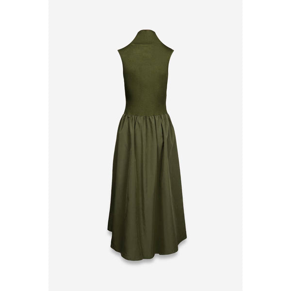 Sleeveless Mock Neck Maxi Dress-Blue Hand Home