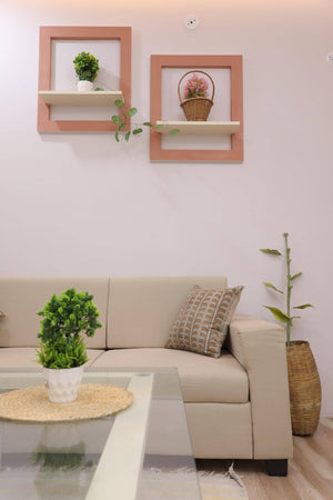 Handmade Print Linen Blend Pillow Cover - Garud-Blue Hand Home