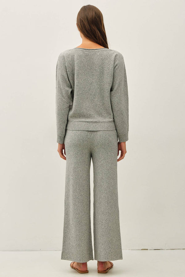 Ultra Soft Boat Neck Heathered Sweater