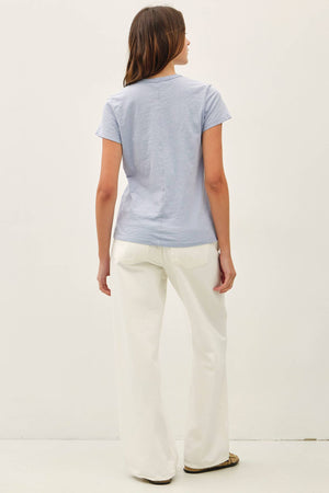 New Shade-Garment Dyed Cotton Slub Tee