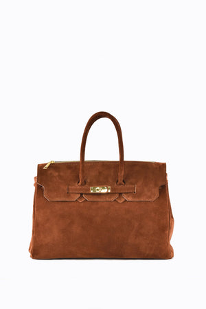 ELIZABETH BAG IN SUEDE-Blue Hand Home