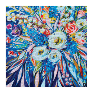 Artful Blooms 500 Piece Puzzle-Blue Hand Home