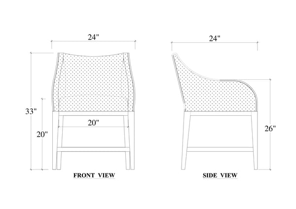 Elanor Dining Chair-Blue Hand Home