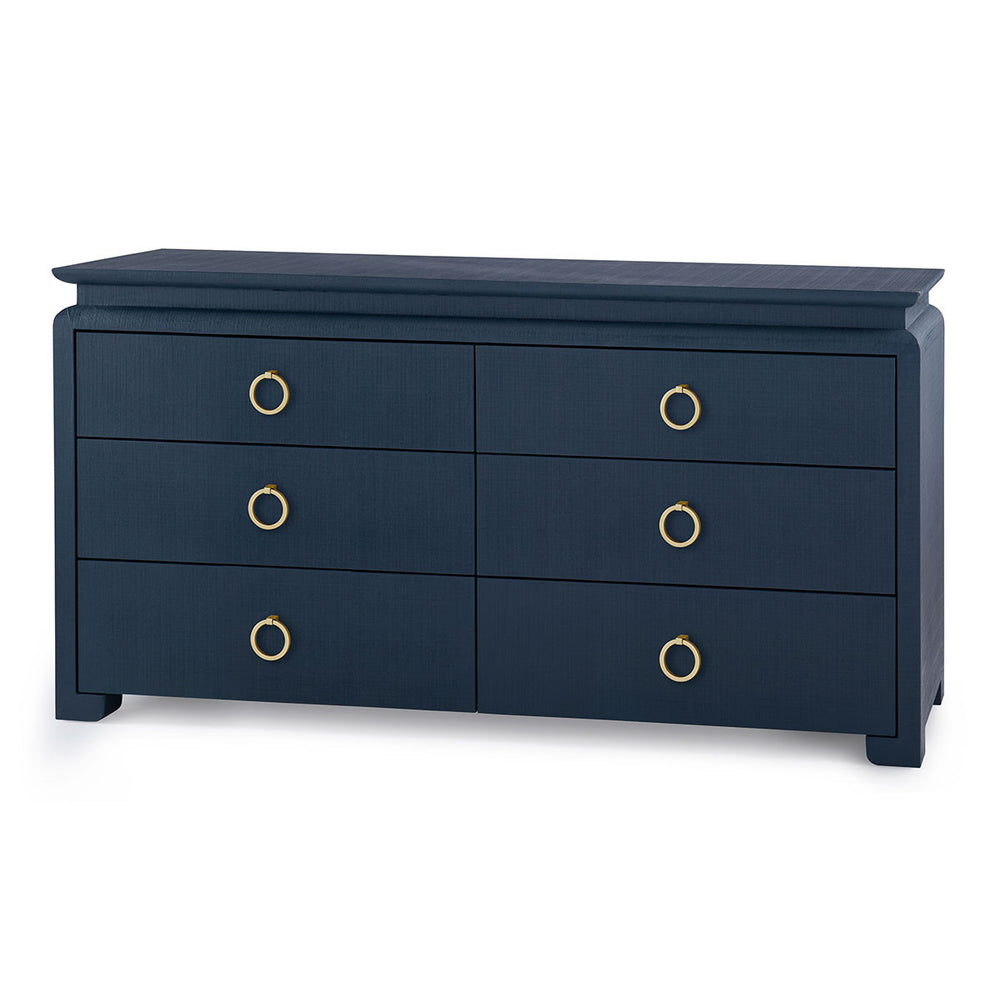 Elina Extra Large 6-Drawer, Storm Blue-Blue Hand Home