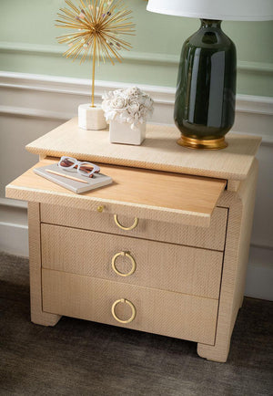 Elina 3-Drawer Side Table-Blue Hand Home