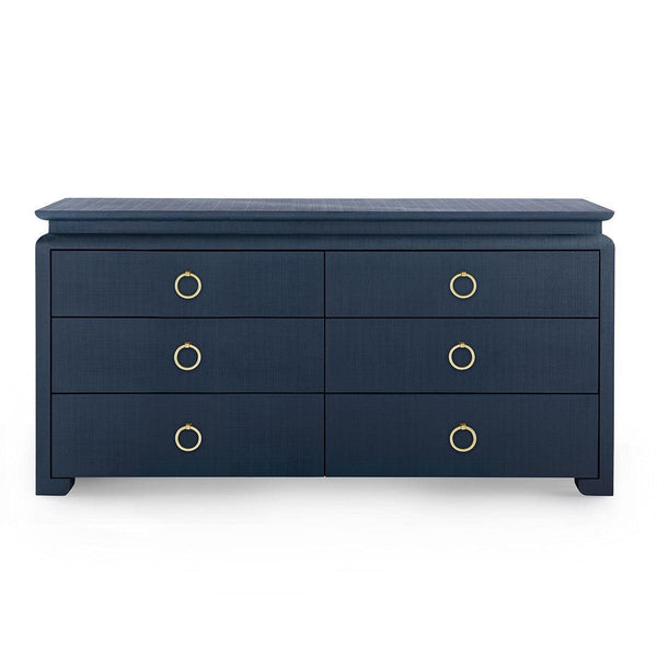 Elina Extra Large 6-Drawer, Storm Blue-Blue Hand Home