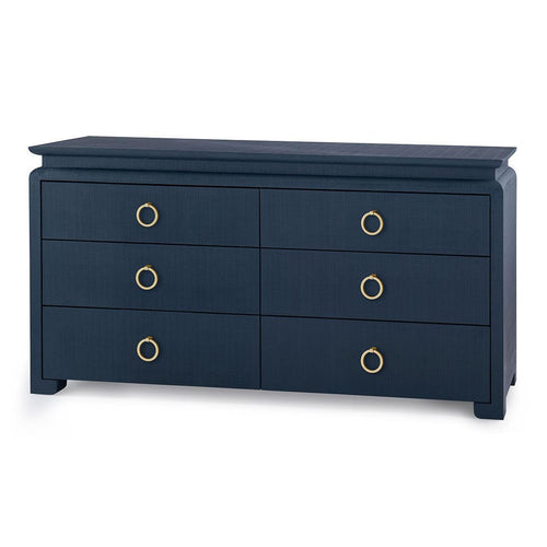 Elina Extra Large 6-Drawer, Storm Blue-Blue Hand Home