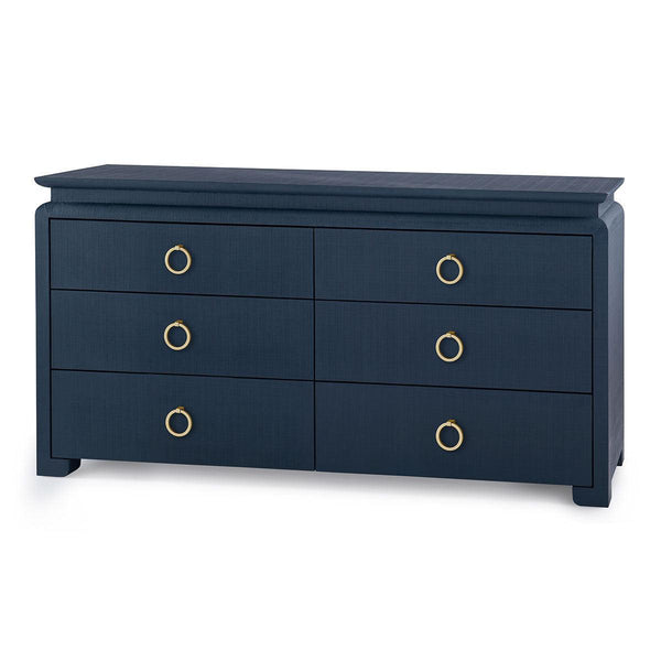Elina Extra Large 6-Drawer, Storm Blue-Blue Hand Home