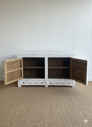 Enzo White Wash Elm Two Door Cabinet-Blue Hand Home