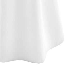 Estrella Lamp with Shade 14-inch White Linen, Nickel, Plaster White