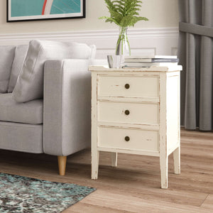 Eton 3 Drawer End Table-Blue Hand Home