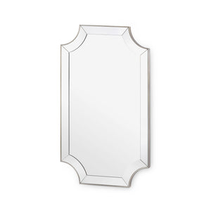 Everly Neoclassical Silver Leaf Mirror with Clear Mirrored Glass