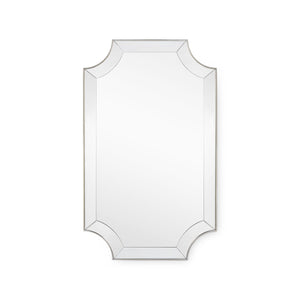 Everly Neoclassical Silver Leaf Mirror with Clear Mirrored Glass