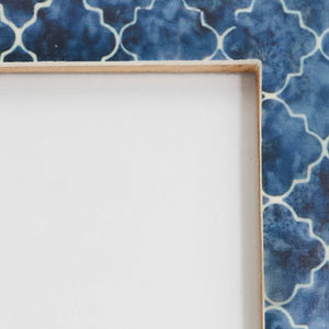 Moroccan Mosaic Bone Photo Frame-Blue Hand Home