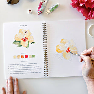 Tropical watercolor workbook-Blue Hand Home