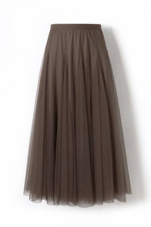 20 Colors Flowy Elastic Waist Tulle Pleated Skirt