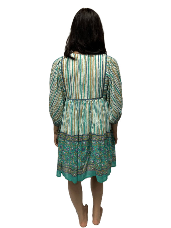 Raya Mini Dress-Blue Hand Home
