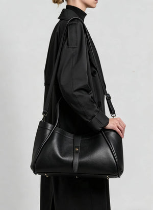 Elegant Large Genuine Leather Bag Made In Italy – 45x25x20