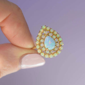 Opal Halo Ring-Blue Hand Home
