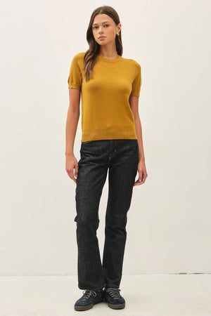 Basic Short Sleeve Sweater Top
