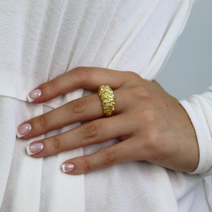 Crystal Nest Ring-Blue Hand Home