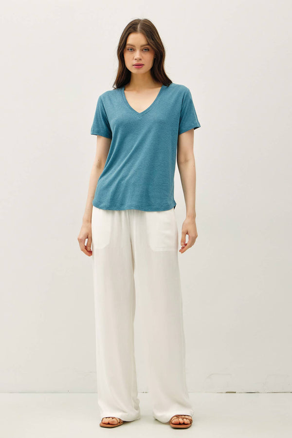 Basic V-Neck Short Sleeve T-Shirt