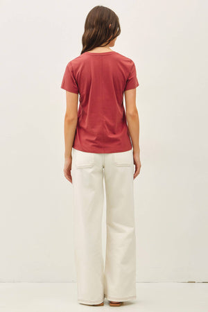 Cotton Jersey V-Neck T-Shirts