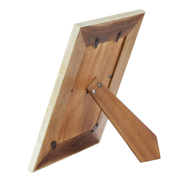 Wooden and Bone Photo Frame-Blue Hand Home