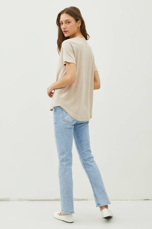 Basic V-Neck Short Sleeve T-Shirt
