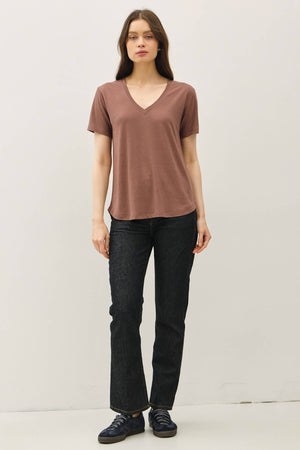 Basic V-Neck Short Sleeve T-Shirt