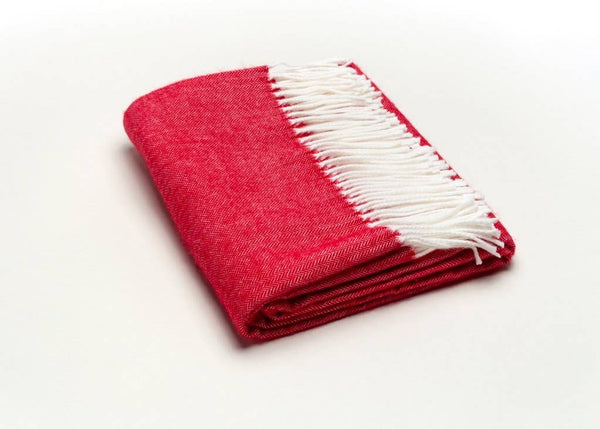 402 - Fringed Herringbone Throws-Blue Hand Home