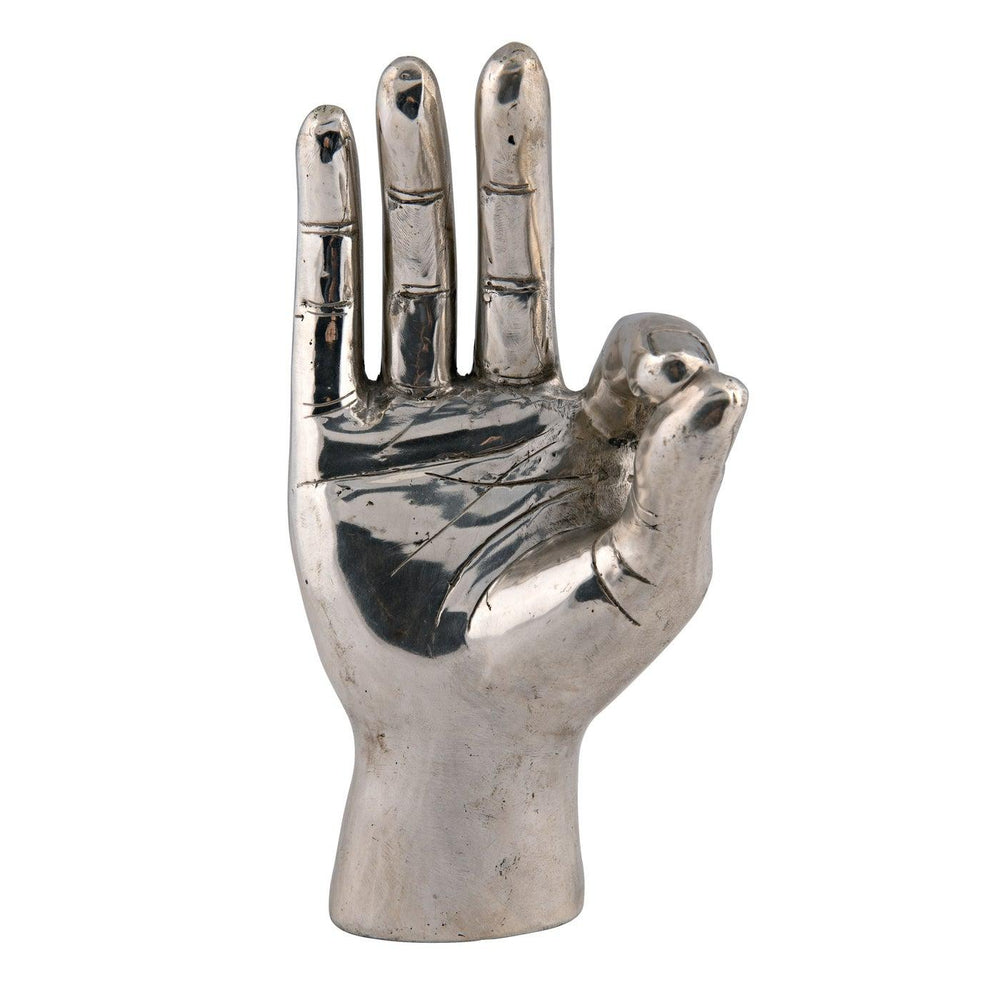 Ok Sign, Silver-Noir Furniture-Blue Hand Home