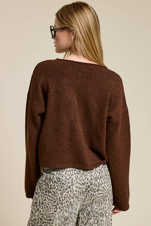 Essential Button Down Cardigan Top-Blue Hand Home